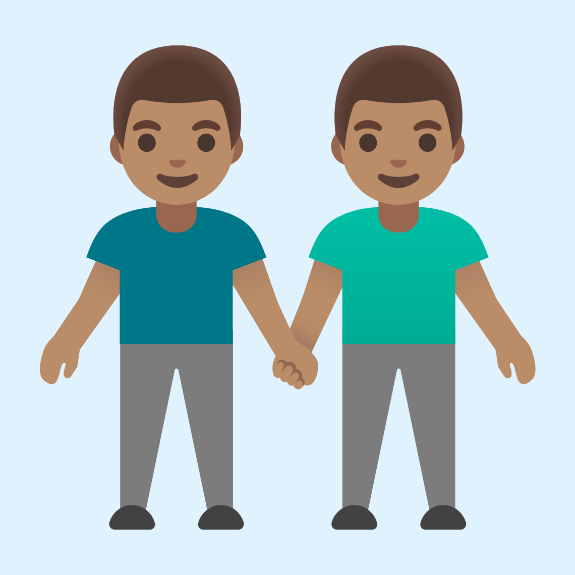 π¬π½ Men holding hands: medium skin tone