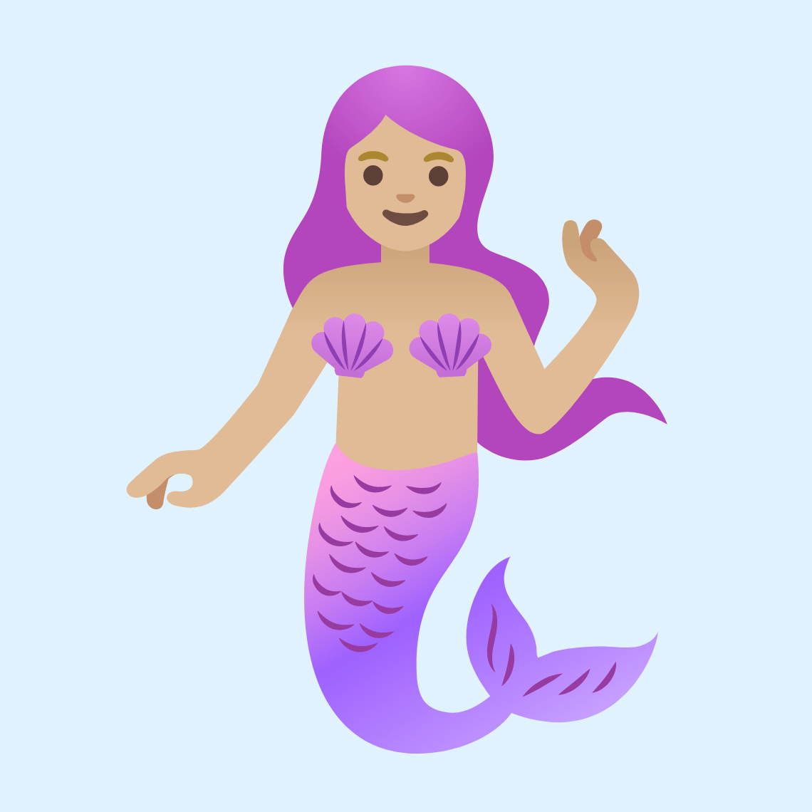 π§πΌββοΈ Mermaid: medium-light skin tone