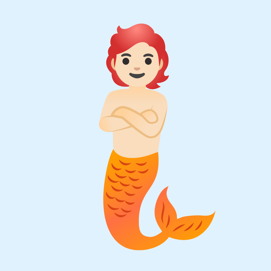 π§π» Merperson: light skin tone