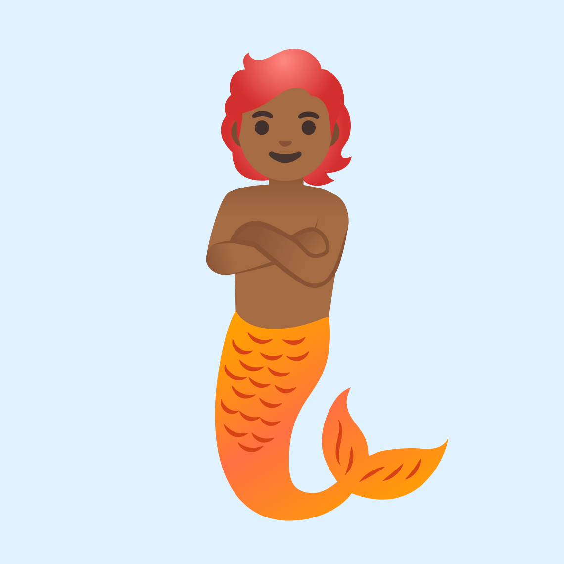 π§πΎ Merperson: medium-dark skin tone