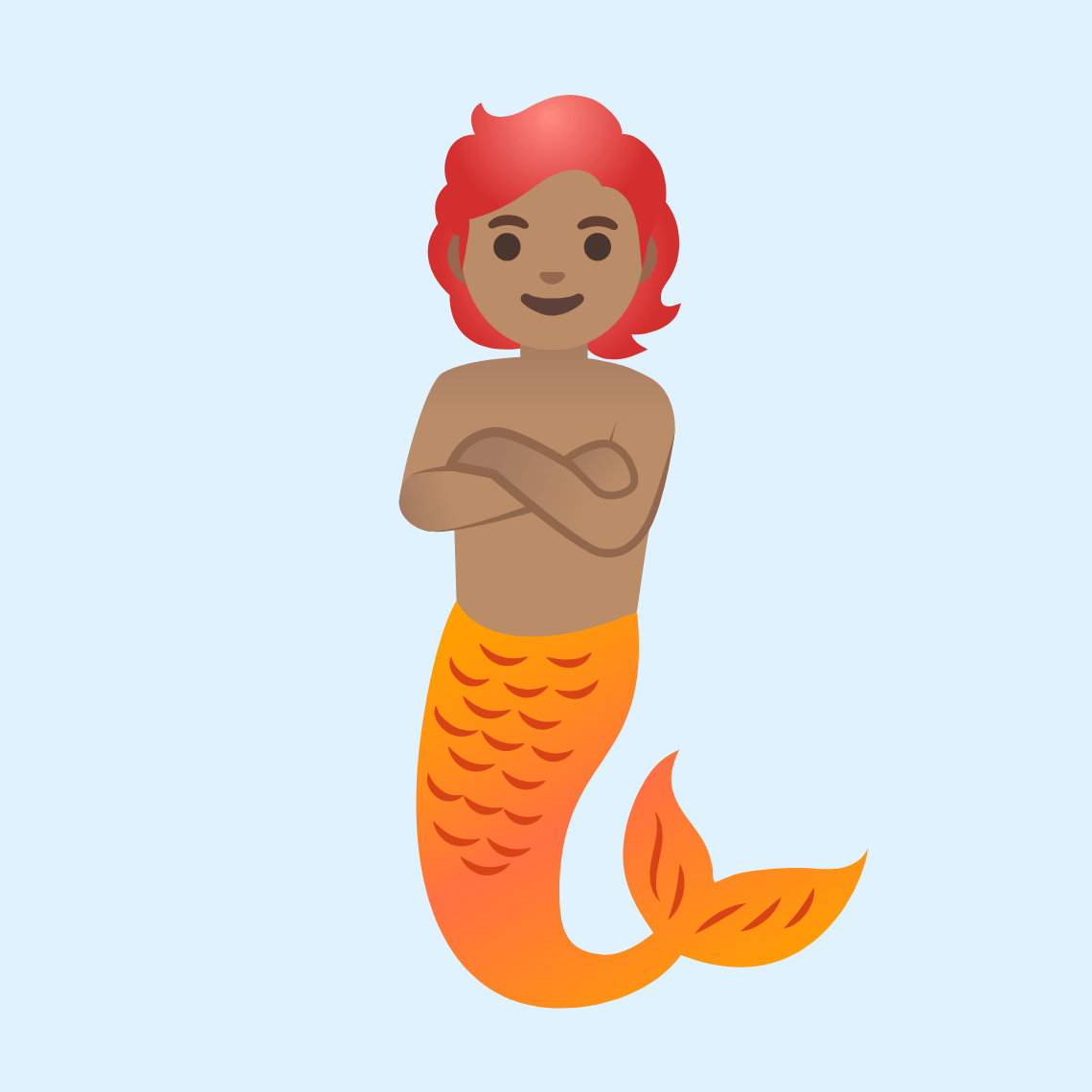 π§π½ Merperson: medium skin tone