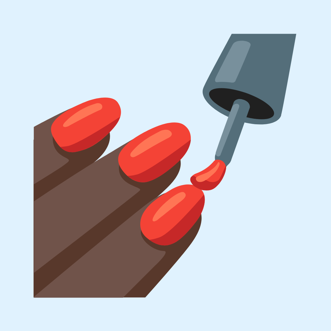 π
πΏ Nail polish: dark skin tone