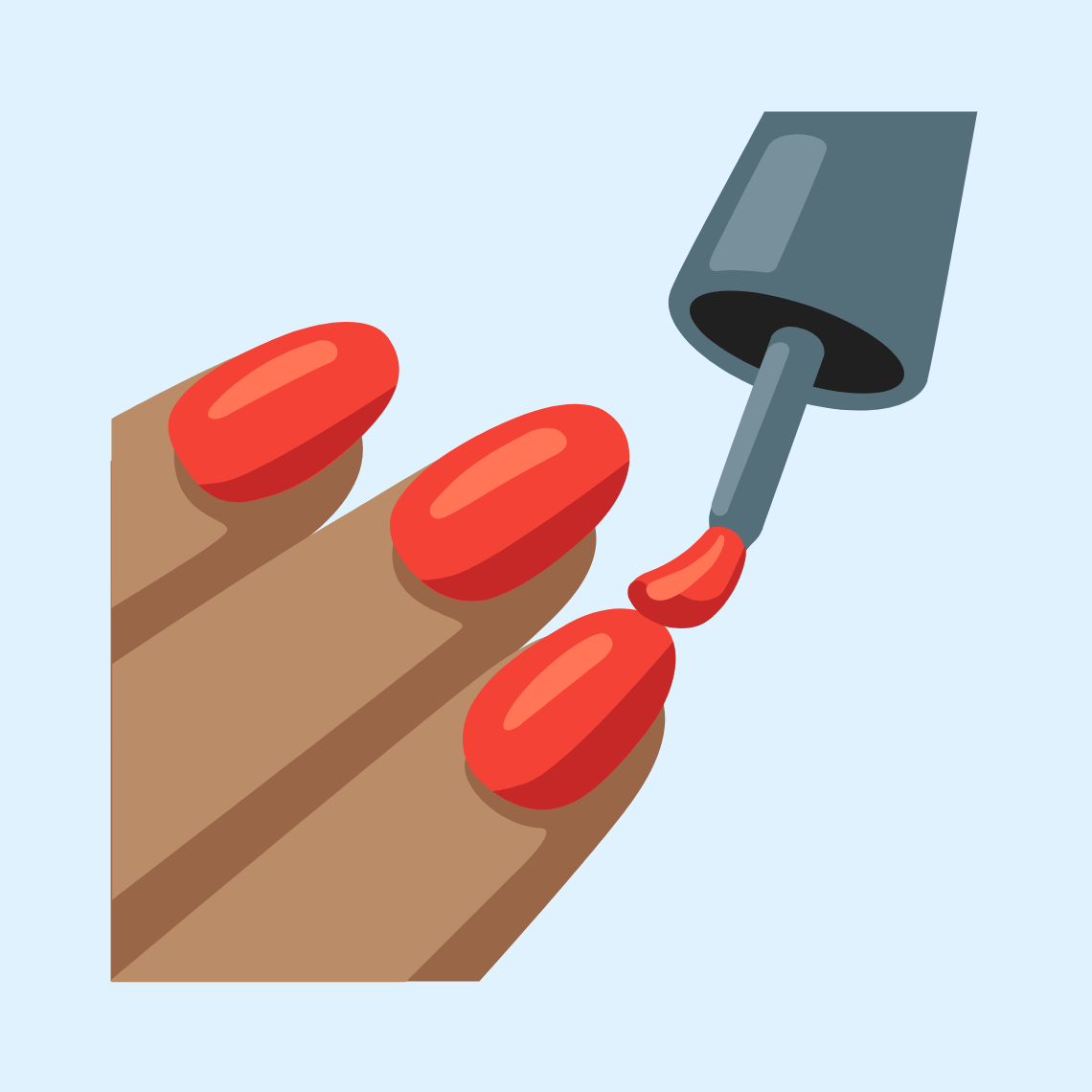 π
π½ Nail polish: medium skin tone