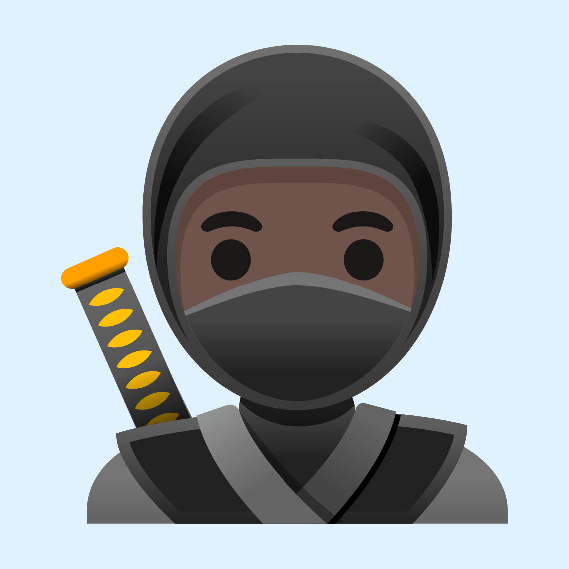 π₯·πΏ Ninja: dark skin tone