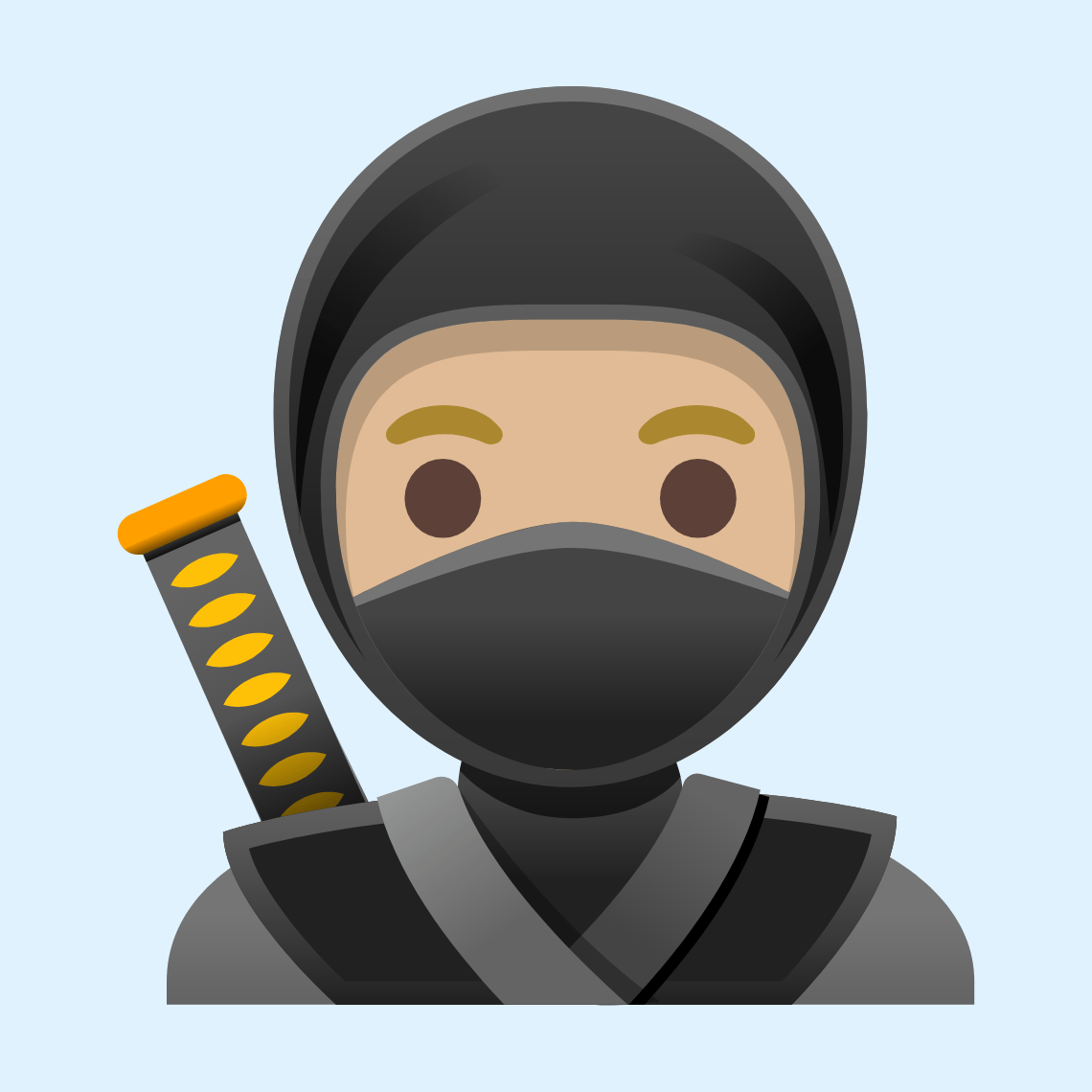 π₯·πΌ Ninja: medium-light skin tone