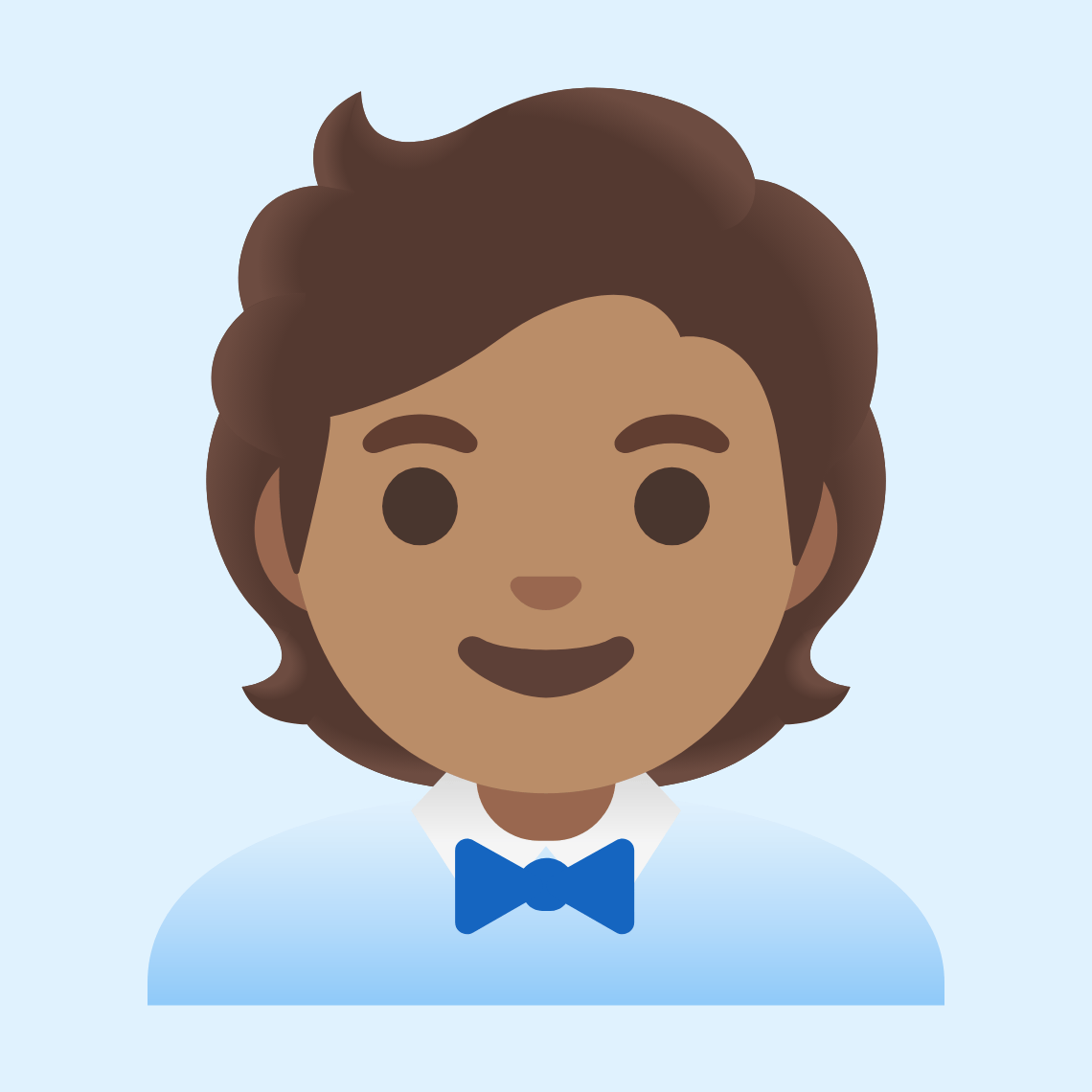π§π½βπΌ Office worker: medium skin tone