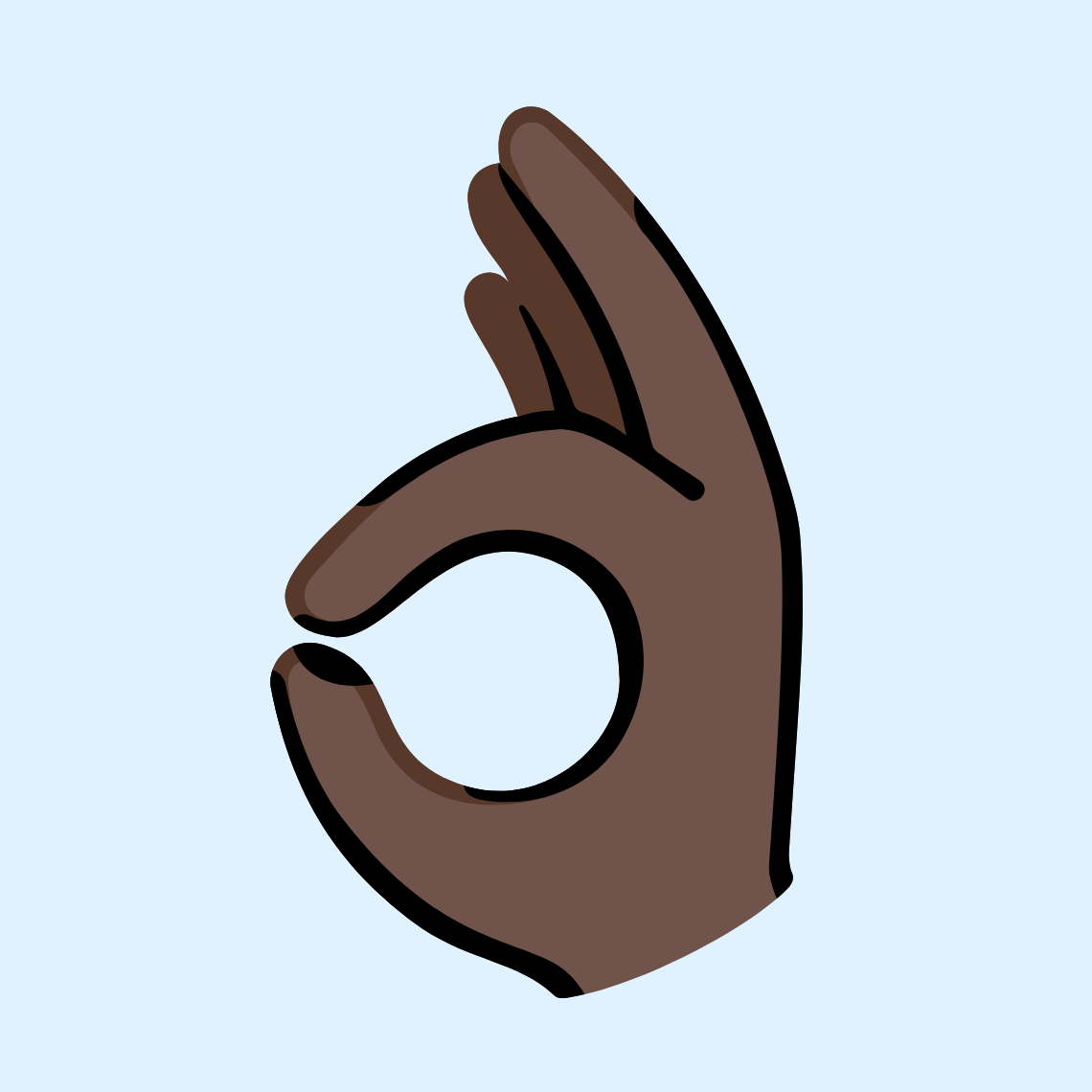 ππΏ OK hand: dark skin tone