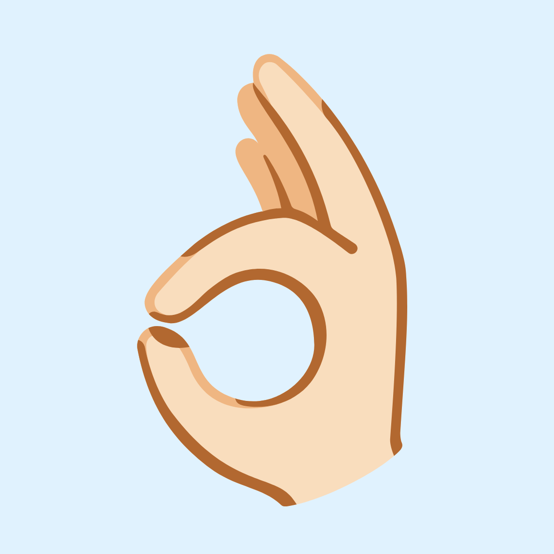 ππ» OK hand: light skin tone