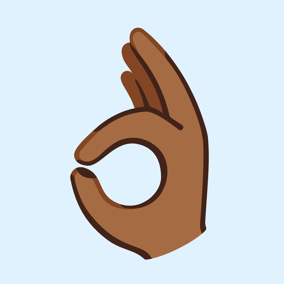 👌🏾 OK hand: medium-dark skin tone