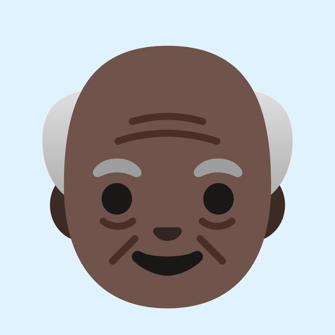 π΄πΏ Old man: dark skin tone
