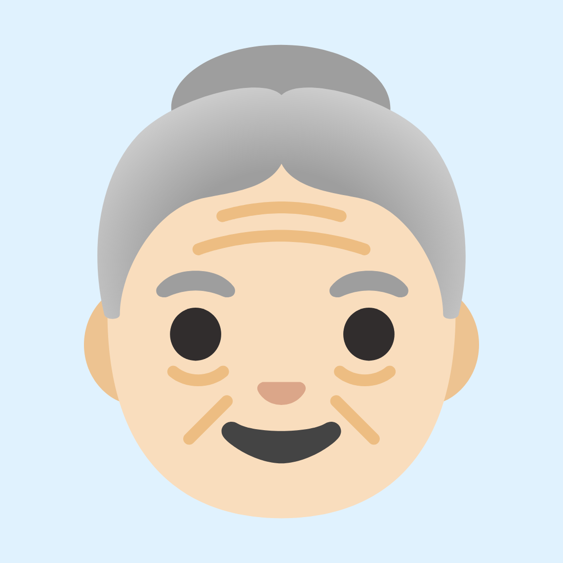 π΅π» Old woman: light skin tone