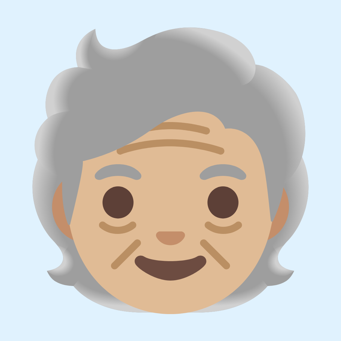 π§πΌ Older person: medium-light skin tone