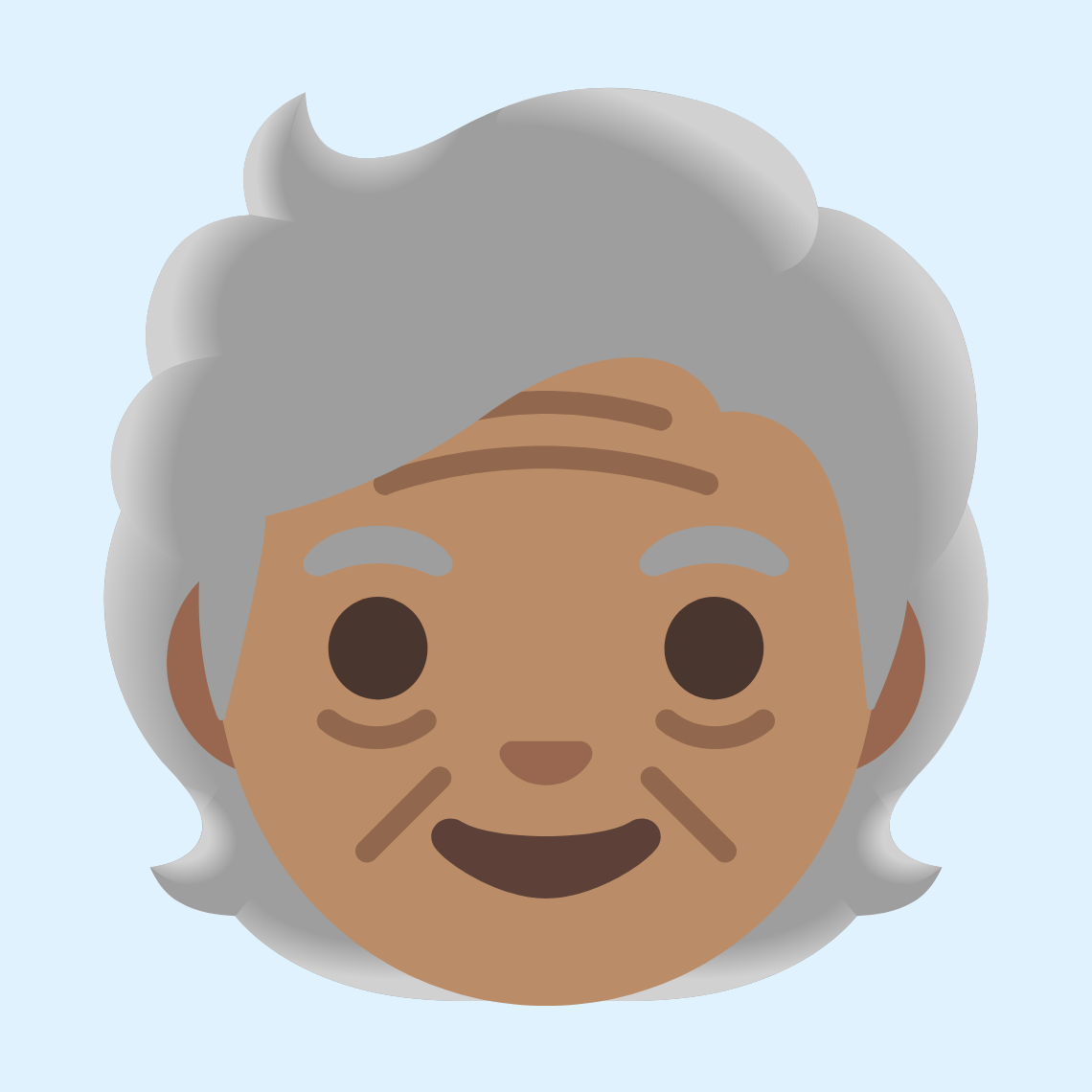 π§π½ Older person: medium skin tone