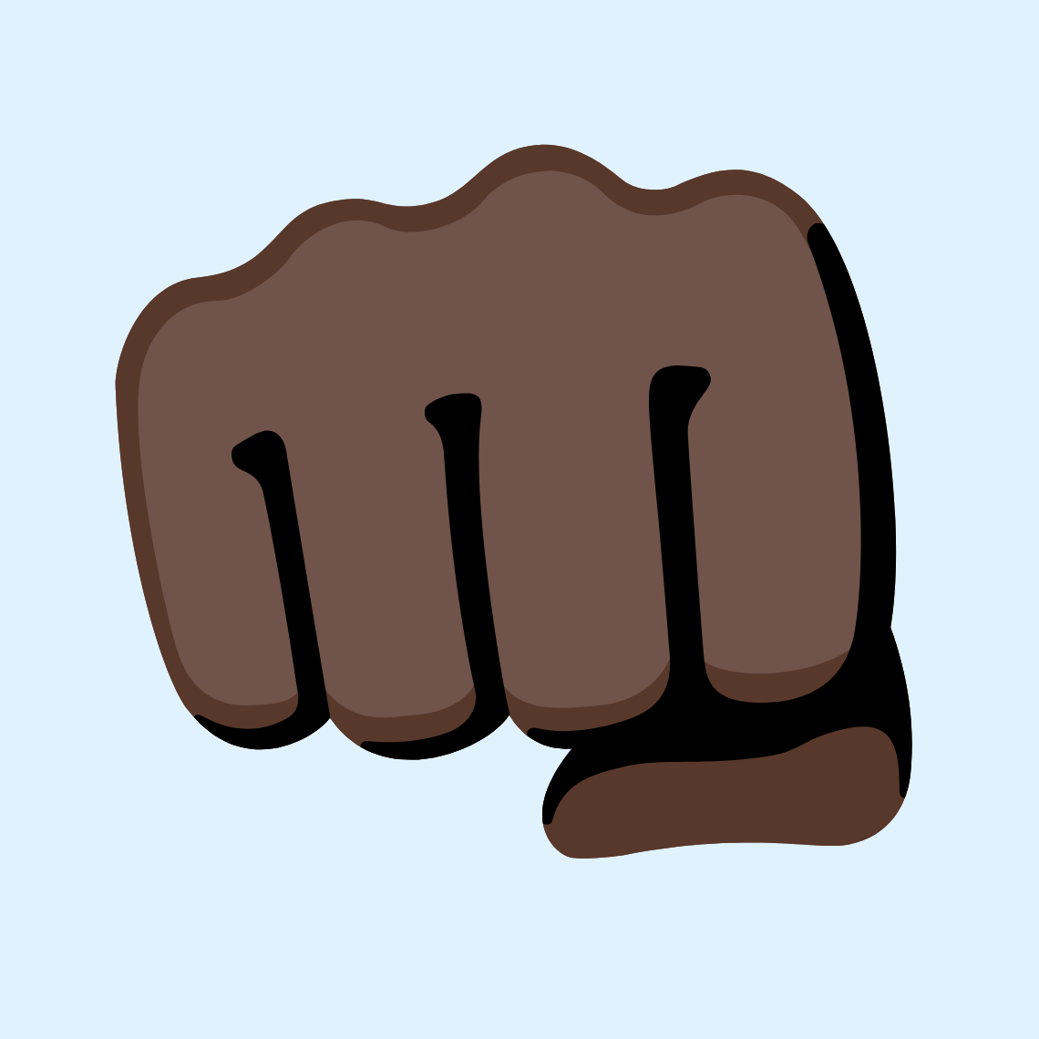 ππΏ Oncoming fist: dark skin tone