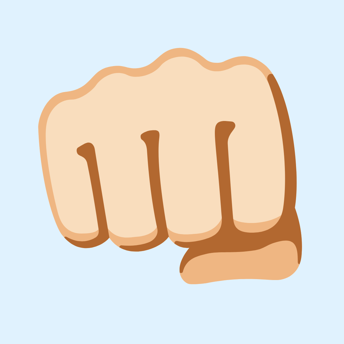 ππ» Oncoming fist: light skin tone