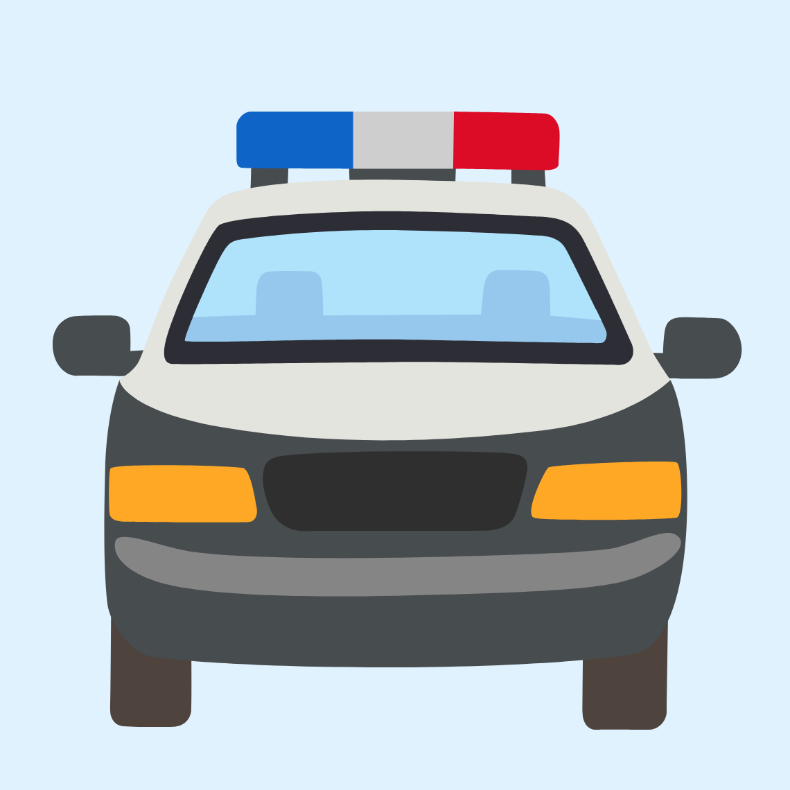 π Oncoming police car