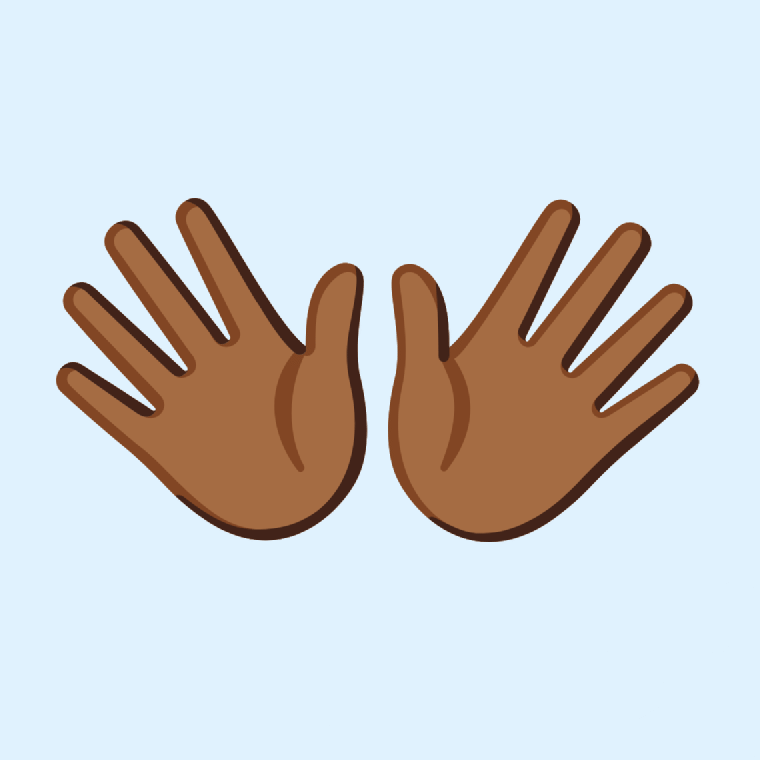Emoji ππΎ Open hands: medium-dark skin tone: Meaning and Details