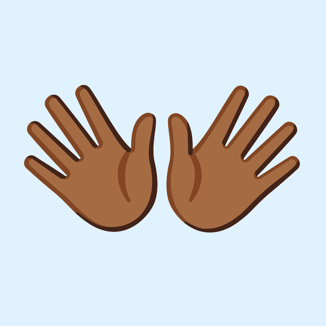 ππΎ Open hands: medium-dark skin tone