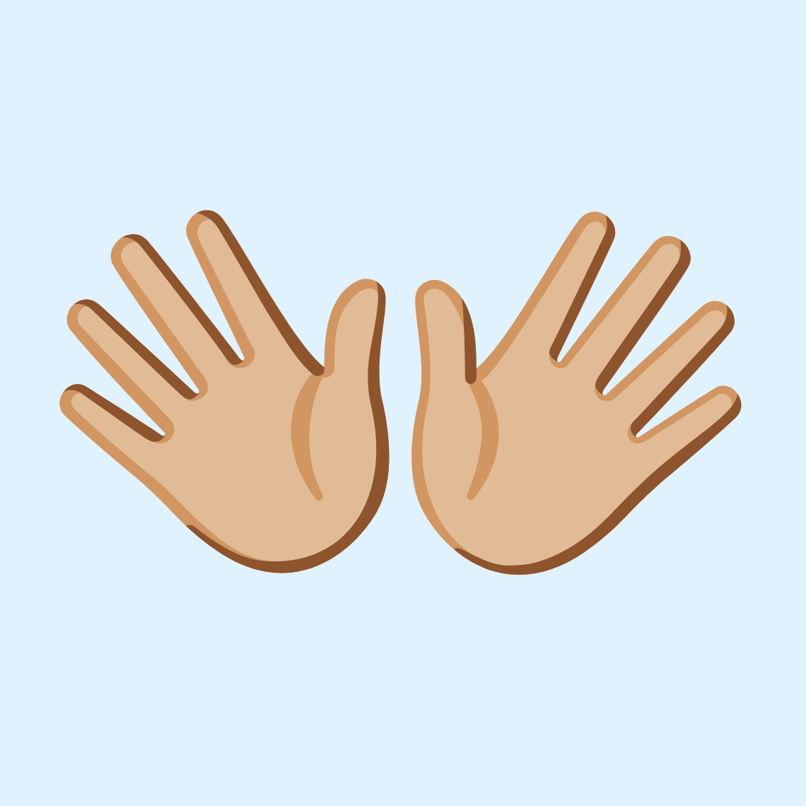 ππΌ Open hands: medium-light skin tone
