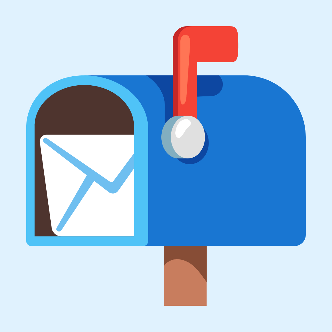 📬 Open mailbox with raised flag