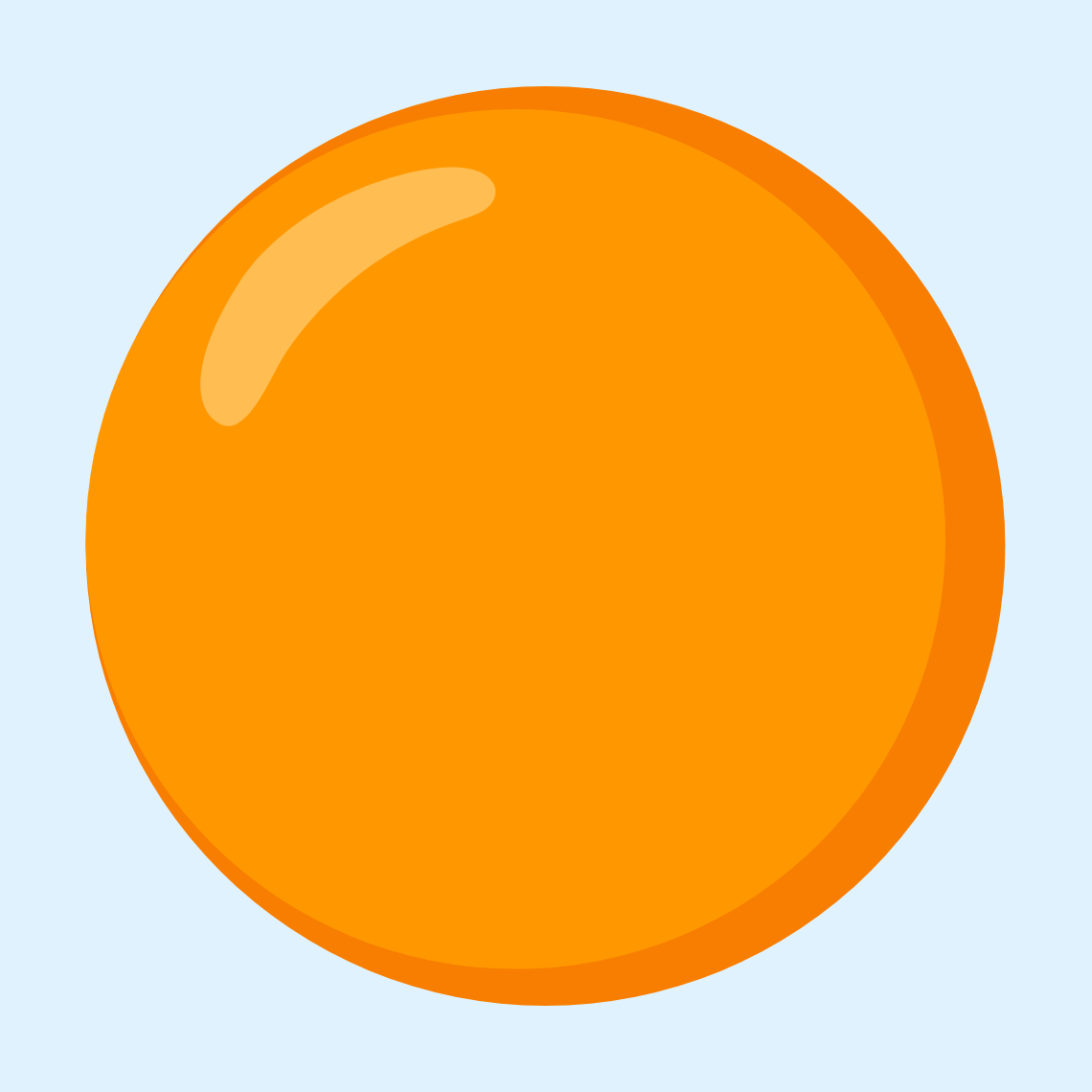π Orange circle
