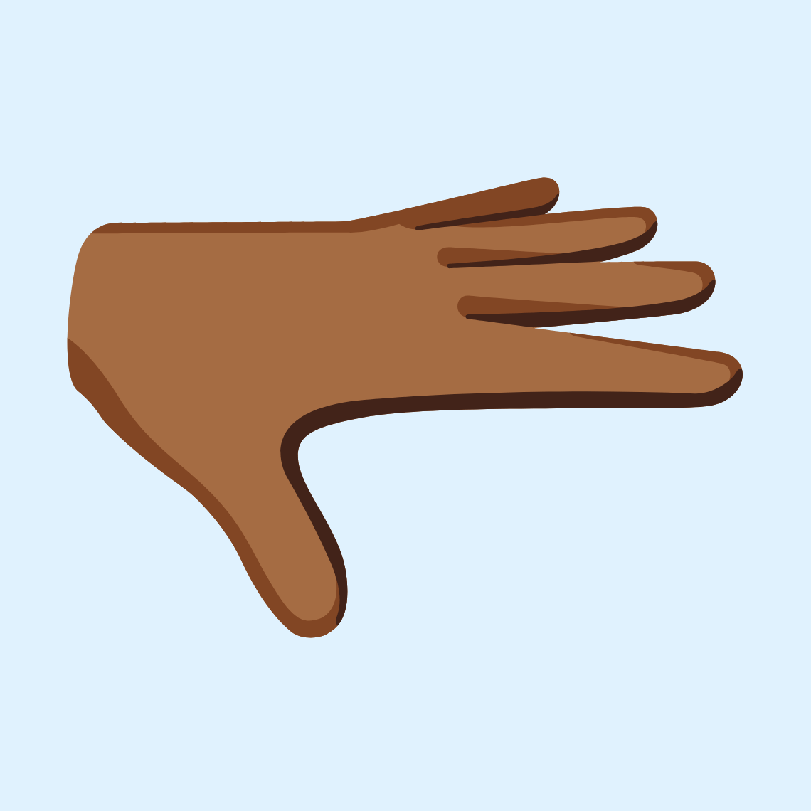 🫳🏾 Palm down hand: medium-dark skin tone