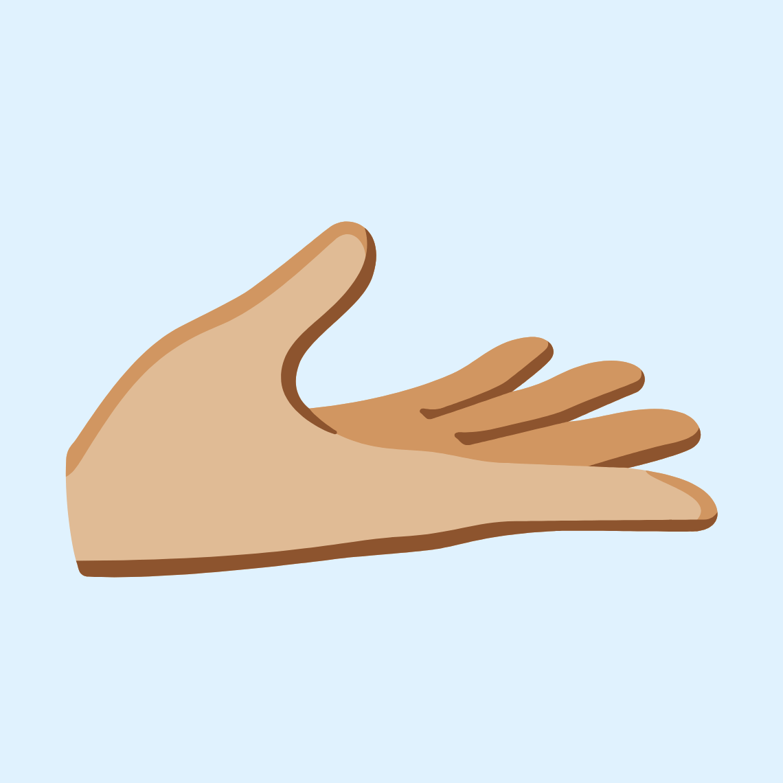π«΄πΌ Palm up hand: medium-light skin tone