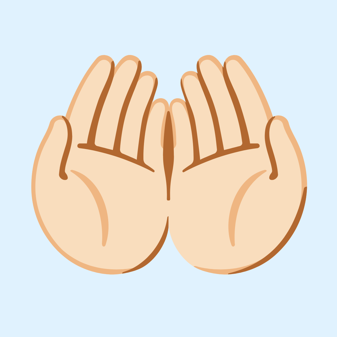 π€²π» Palms up together: light skin tone