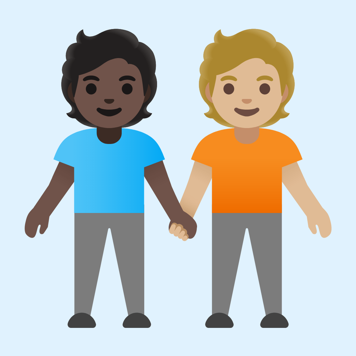 π§πΏβπ€βπ§πΌ People holding hands: dark skin tone, medium-light skin tone