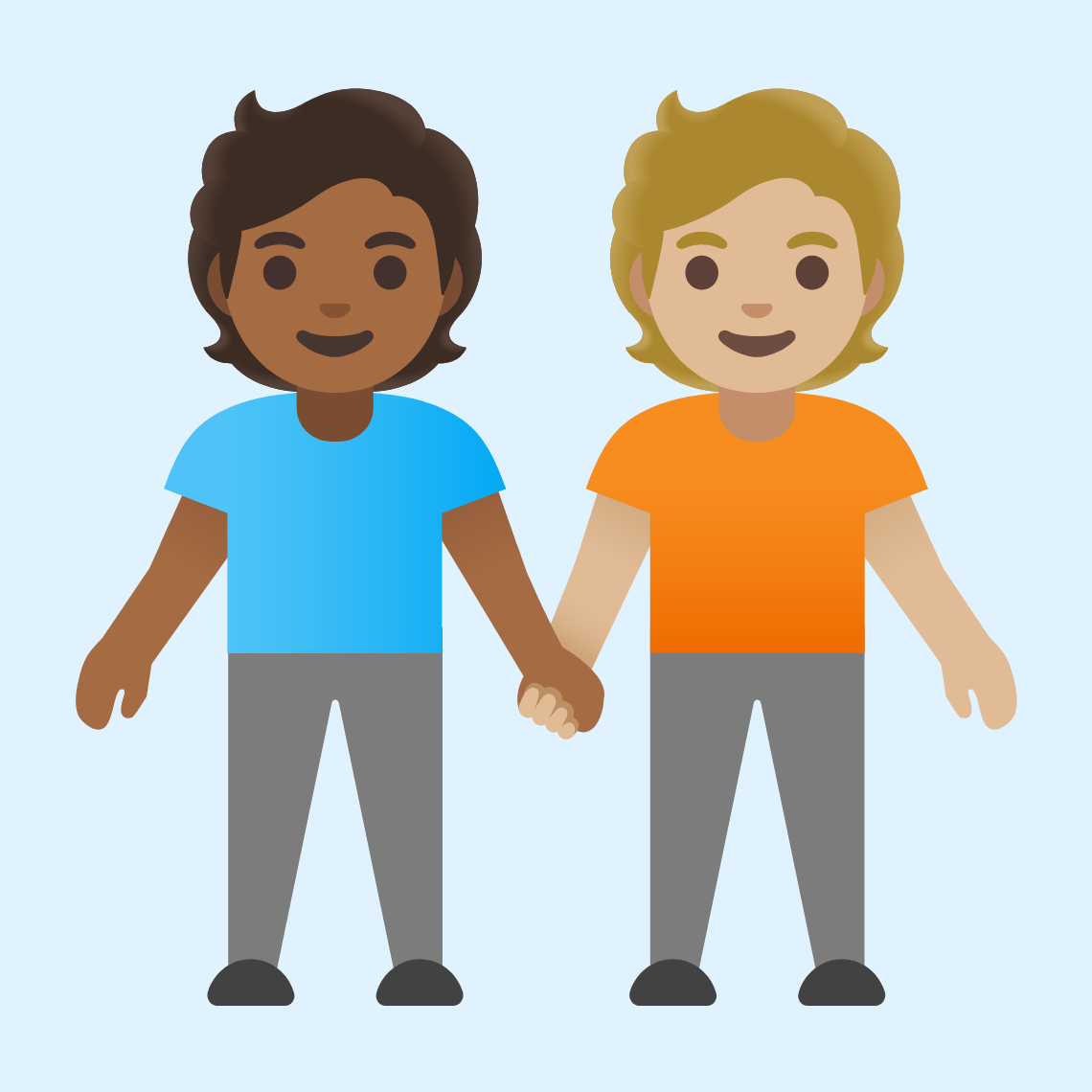 π§πΎβπ€βπ§πΌ People holding hands: medium-dark skin tone, medium-light skin tone