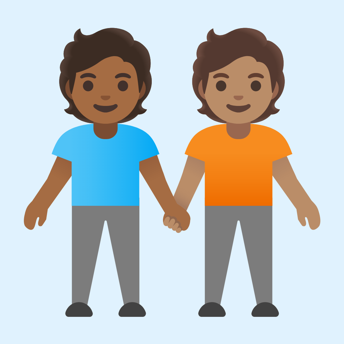 π§πΎβπ€βπ§π½ People holding hands: medium-dark skin tone, medium skin tone