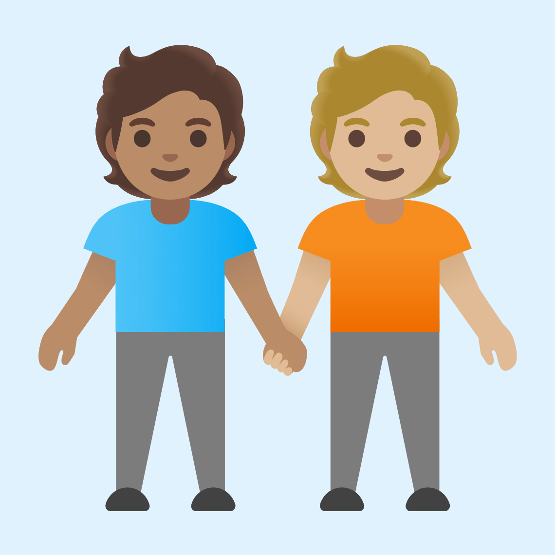 π§π½βπ€βπ§πΌ People holding hands: medium skin tone, medium-light skin tone
