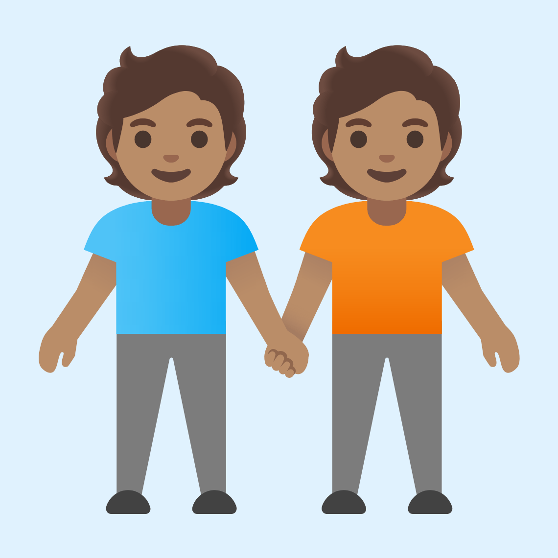 π§π½βπ€βπ§π½ People holding hands: medium skin tone