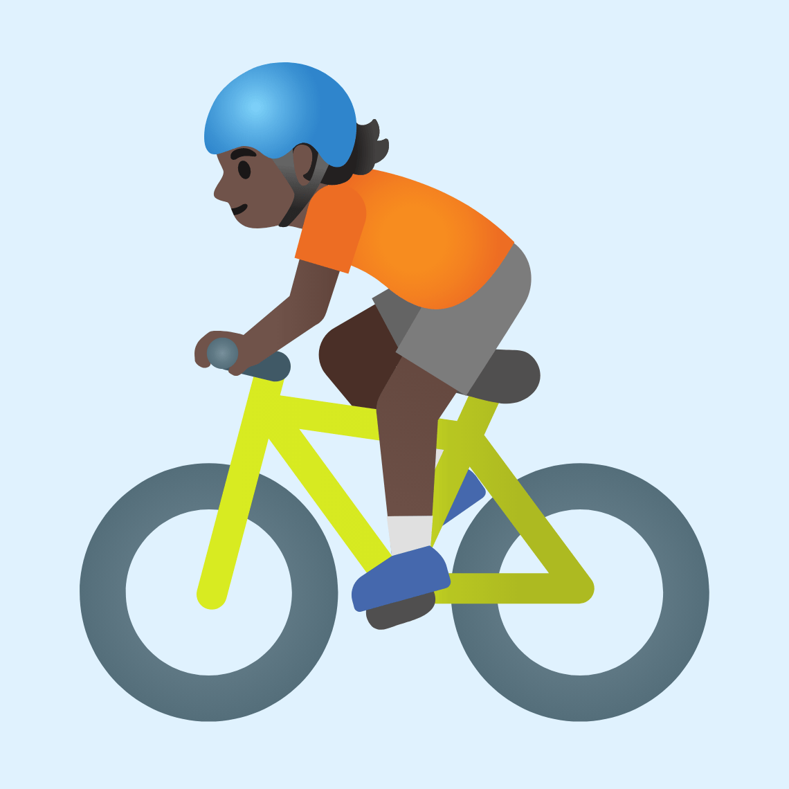 π΄πΏ Person biking: dark skin tone