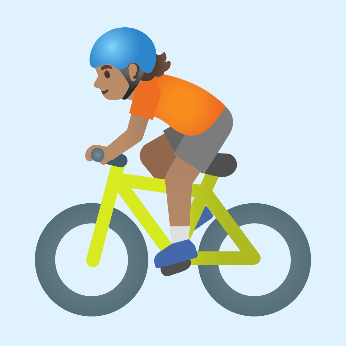 π΄π½ Person biking: medium skin tone