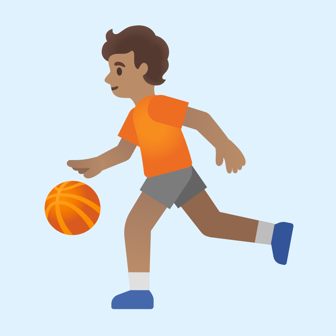 βΉπ½ Person bouncing ball: medium skin tone