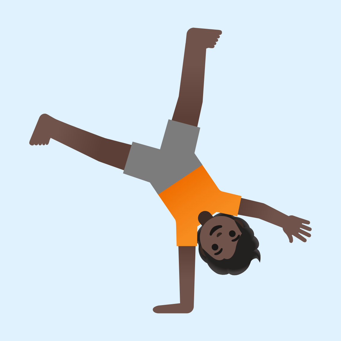 π€ΈπΏ Person cartwheeling: dark skin tone