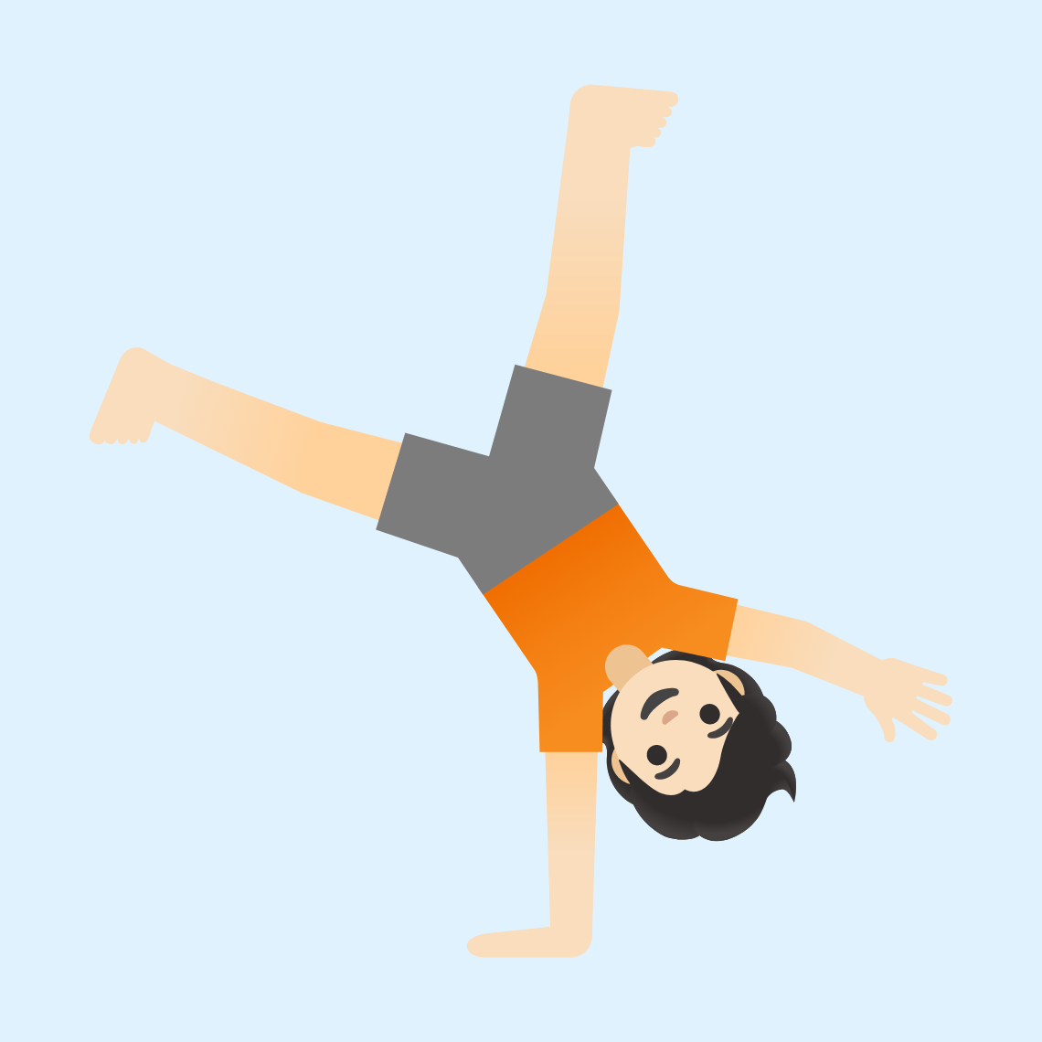 π€Έπ» Person cartwheeling: light skin tone