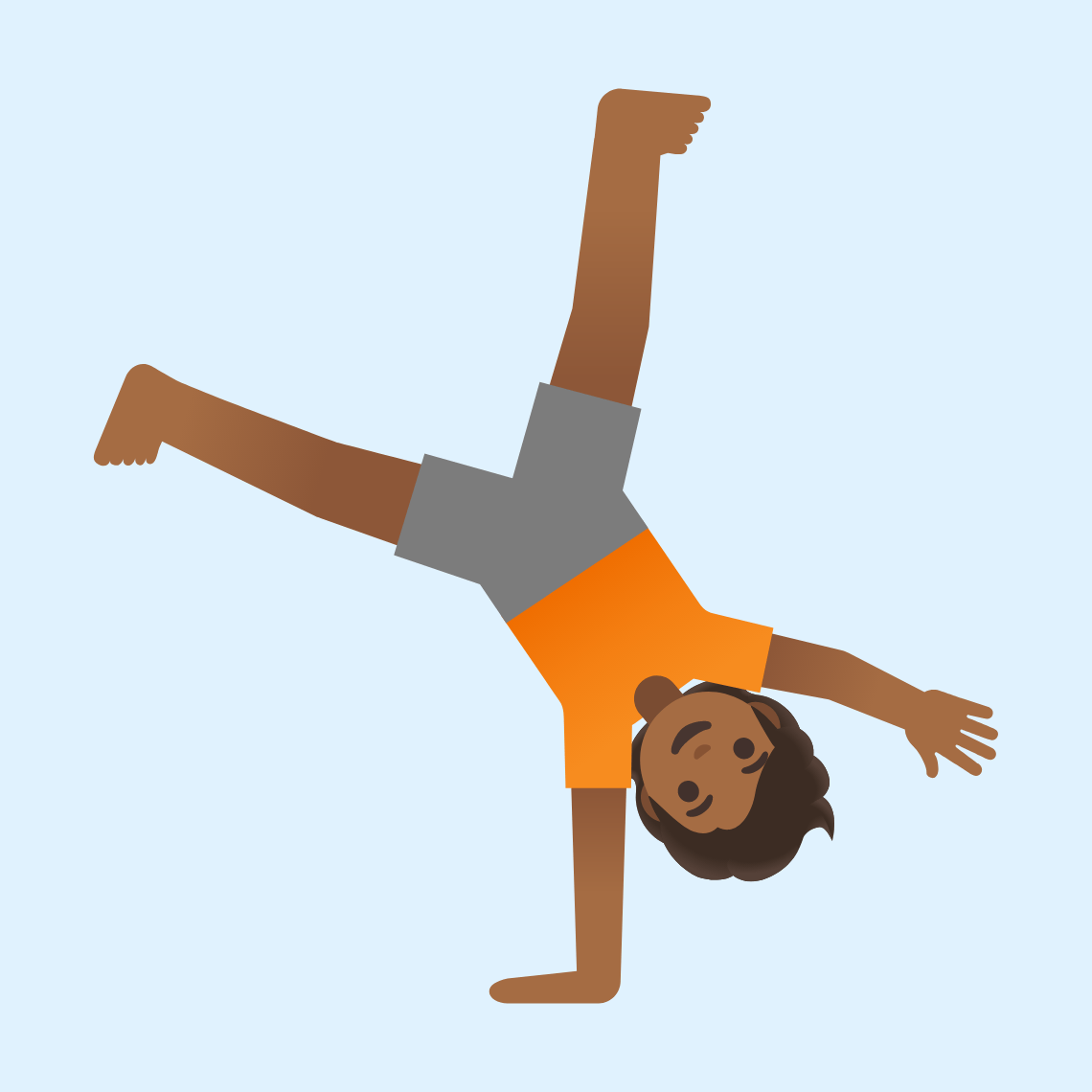 π€ΈπΎ Person cartwheeling: medium-dark skin tone