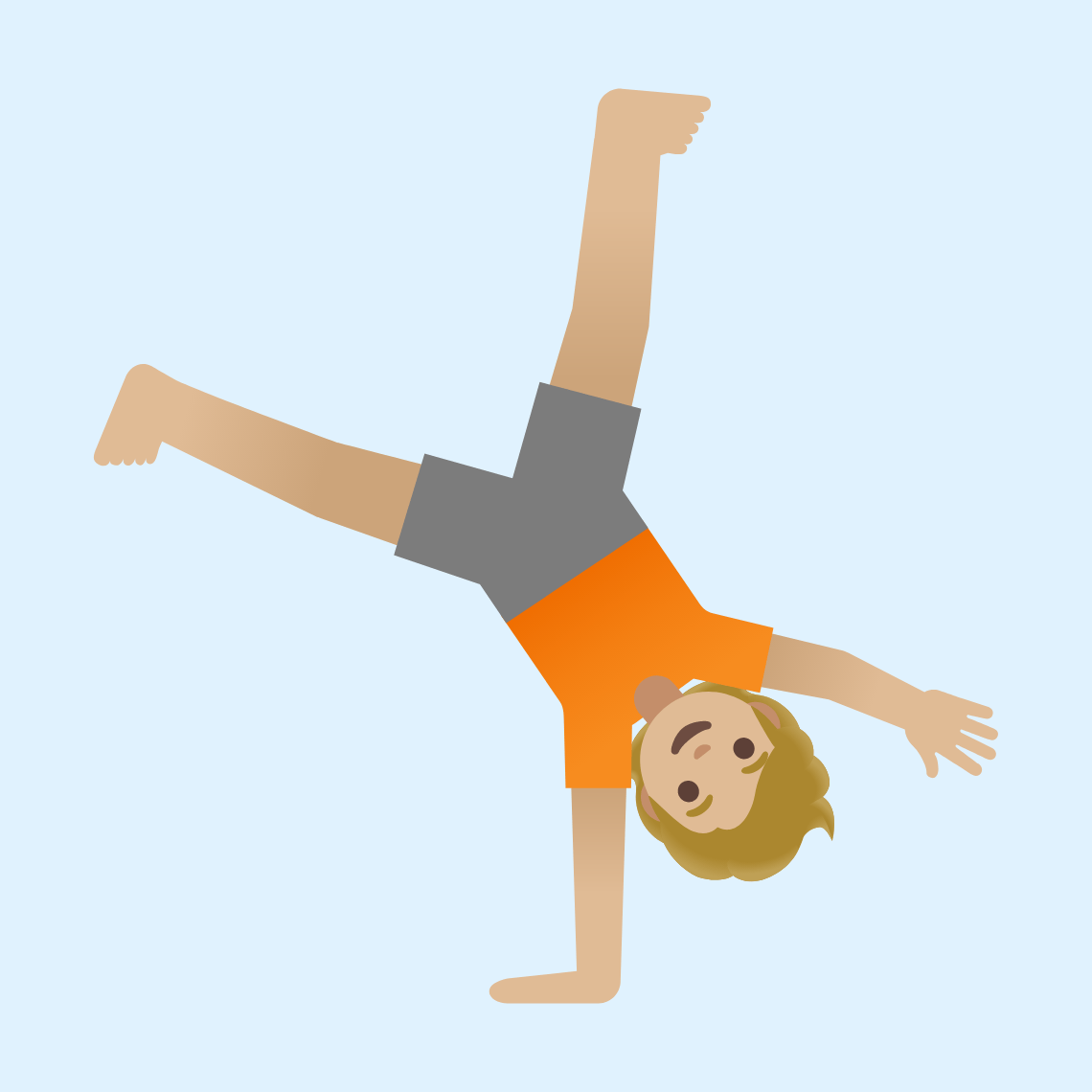 π€ΈπΌ Person cartwheeling: medium-light skin tone
