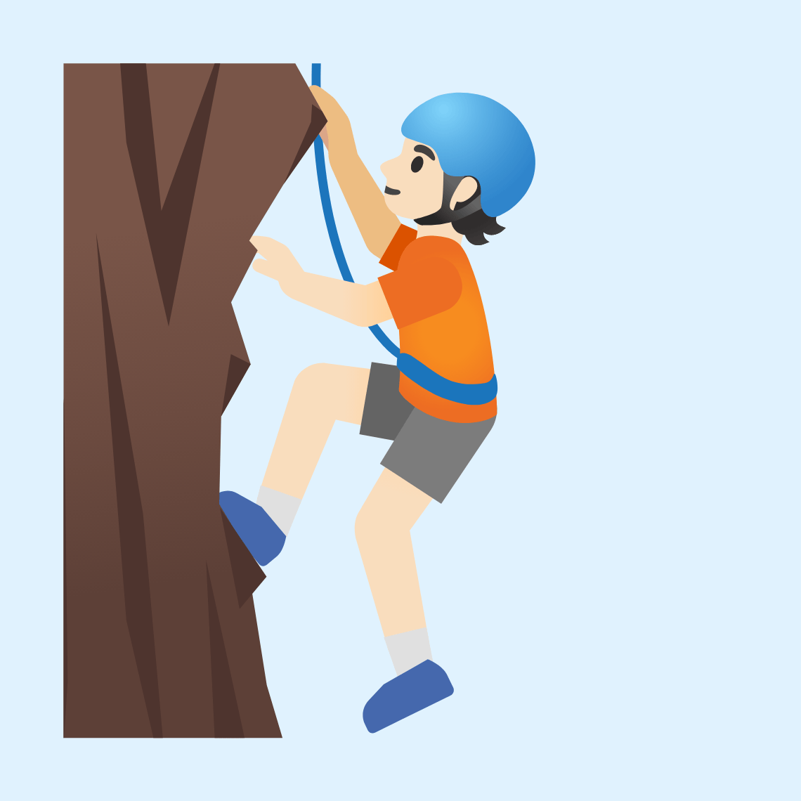 π§π» Person climbing: light skin tone