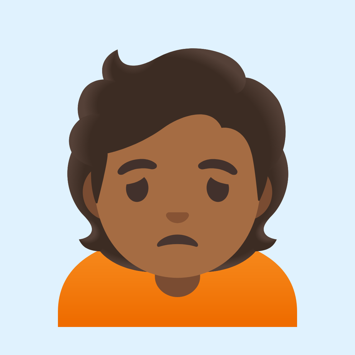 ππΎ Person frowning: medium-dark skin tone