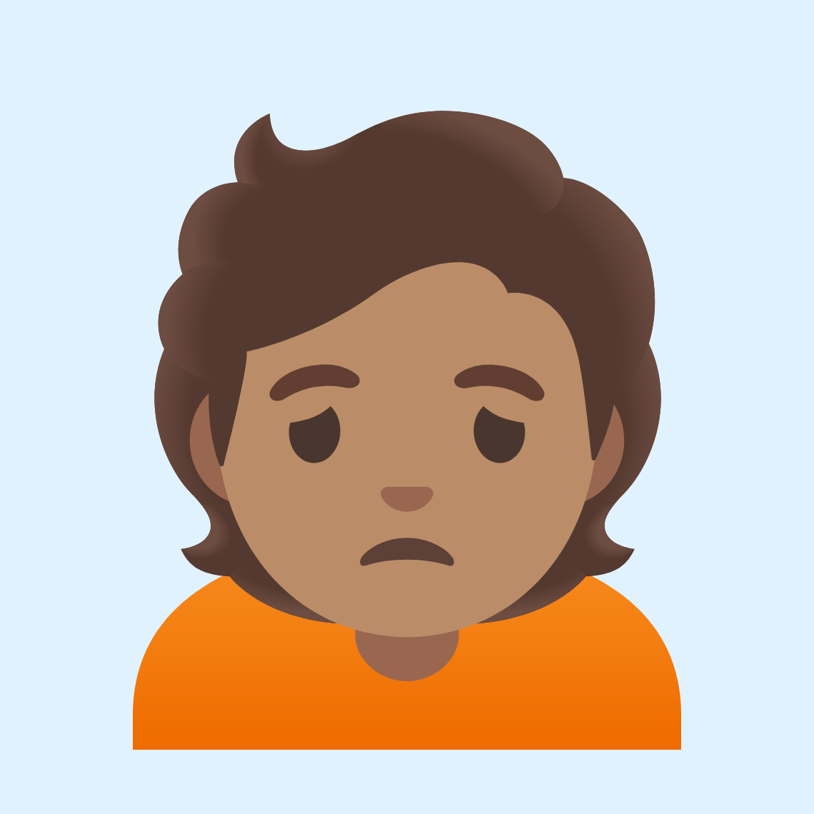 ππ½ Person frowning: medium skin tone