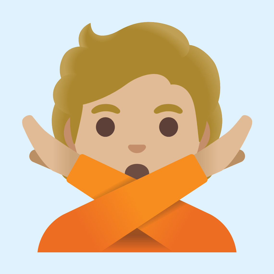 π
πΌ Person gesturing NO: medium-light skin tone