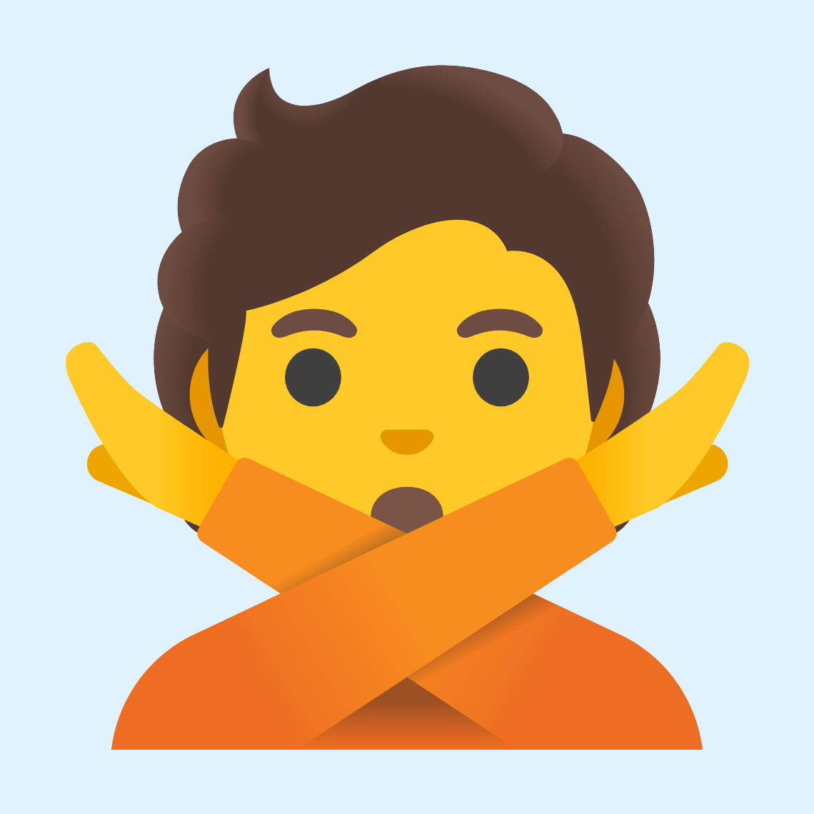 π
Person gesturing NO