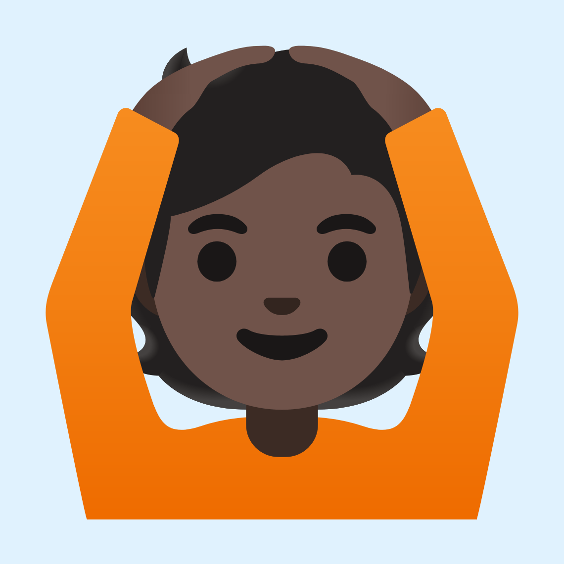 ππΏ Person gesturing OK: dark skin tone