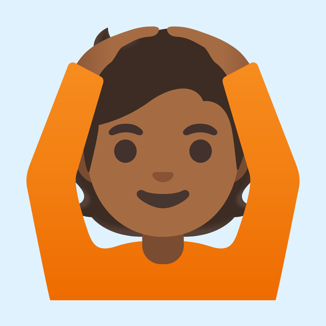 🙆🏾 Person gesturing OK: medium-dark skin tone