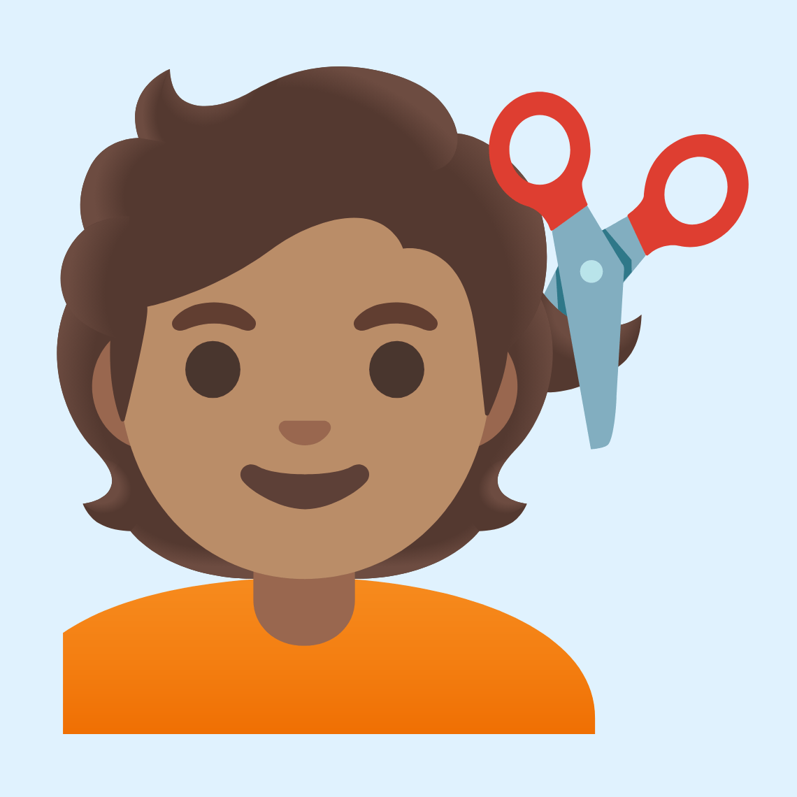 ππ½ Person getting haircut: medium skin tone