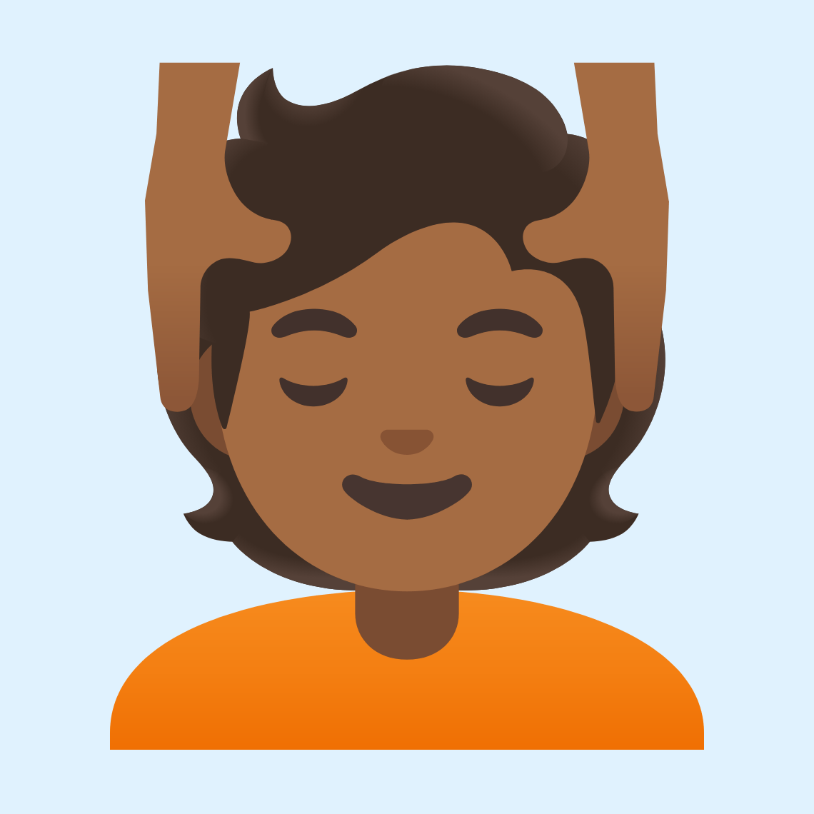 ππΎ Person getting massage: medium-dark skin tone