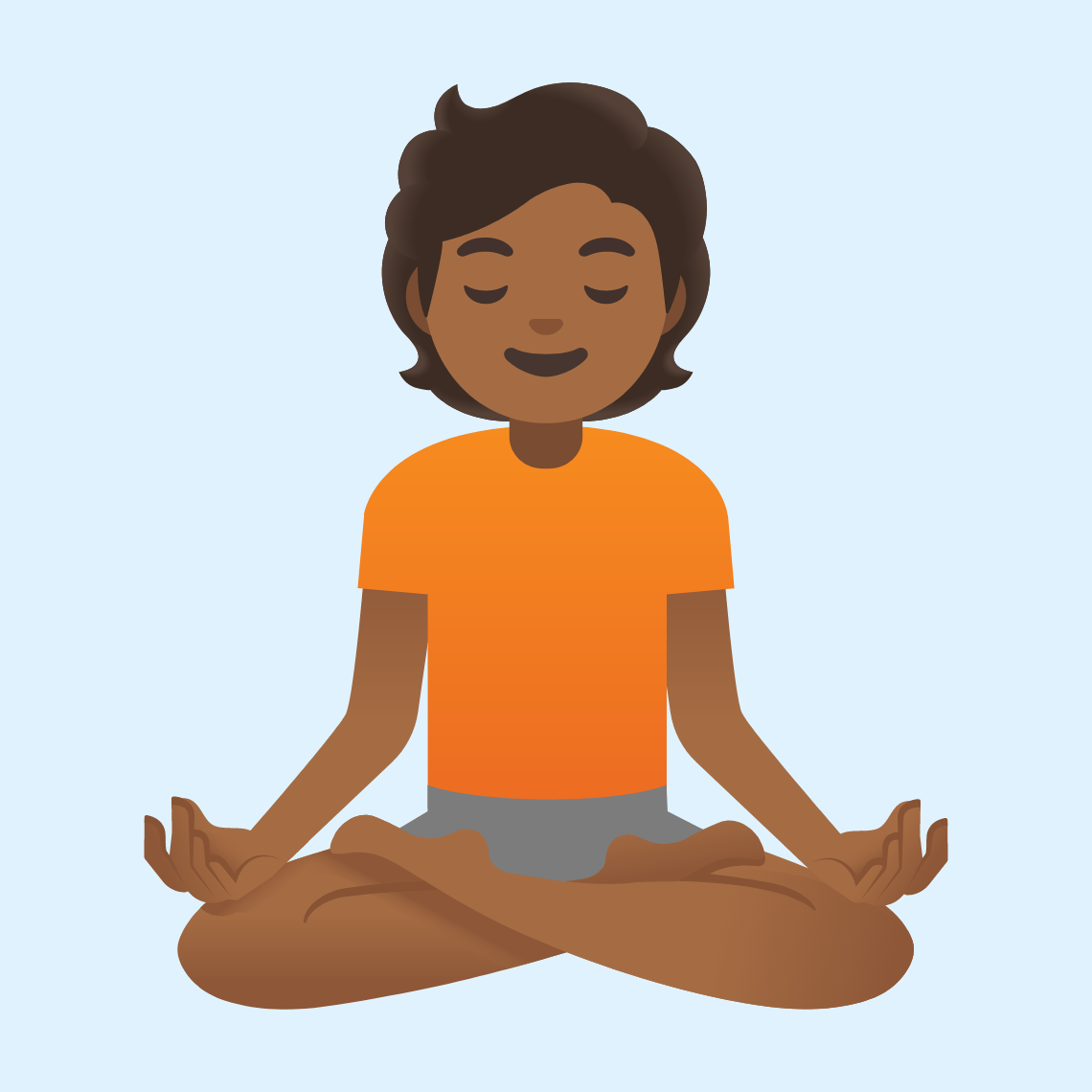 π§πΎ Person in lotus position: medium-dark skin tone